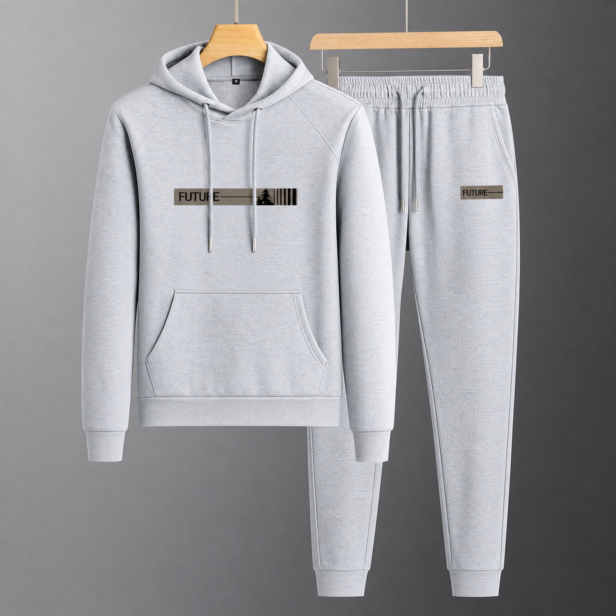 Leonie | Trainingsanzug Herren Hoodie Set mit Jogginghose Aufdruck