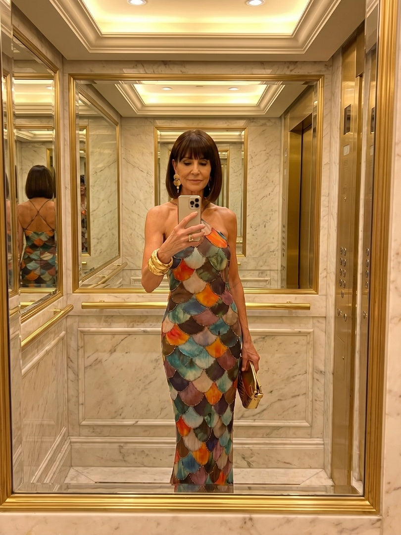 Lilla | Alkalmi Maxi Ruha Női Halter Nyakú Feszes