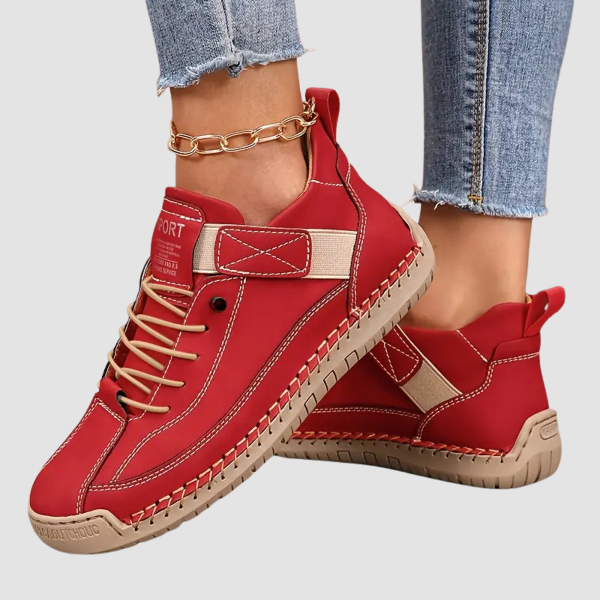 Liselotte | Sneaker Damen Wildleder Schnürung Orthopädische Sohle
