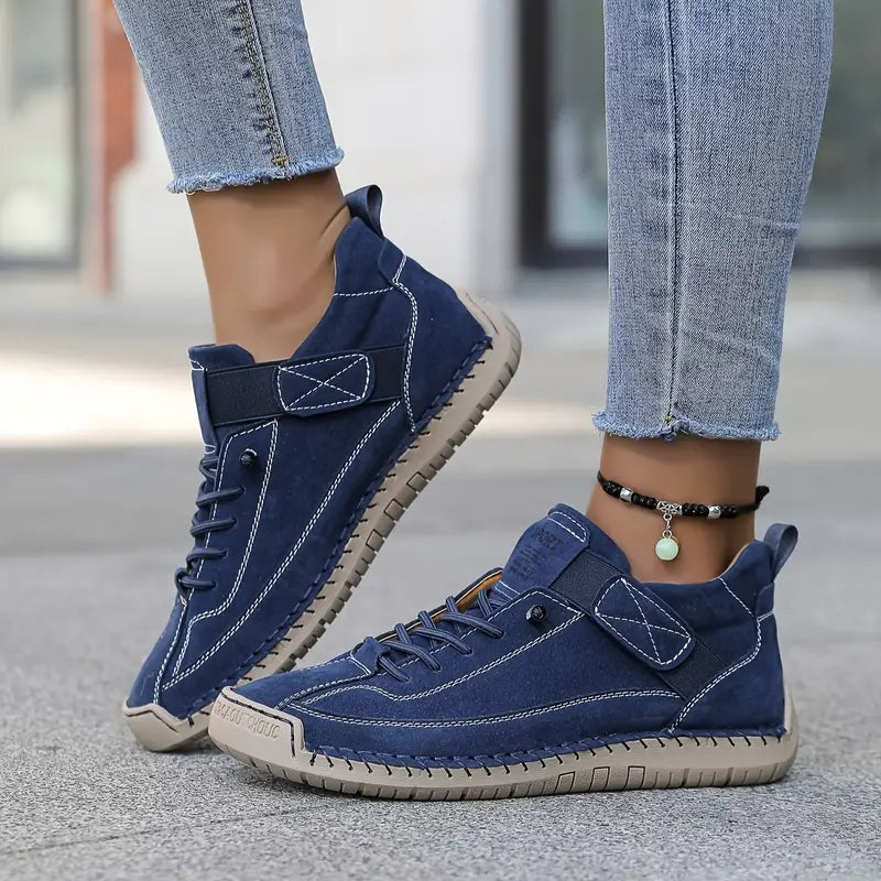 Liselotte | Sneaker Damen Wildleder Schnürung Orthopädische Sohle