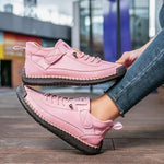 Liselotte | Sneaker Damen Wildleder Schnürung Orthopädische Sohle
