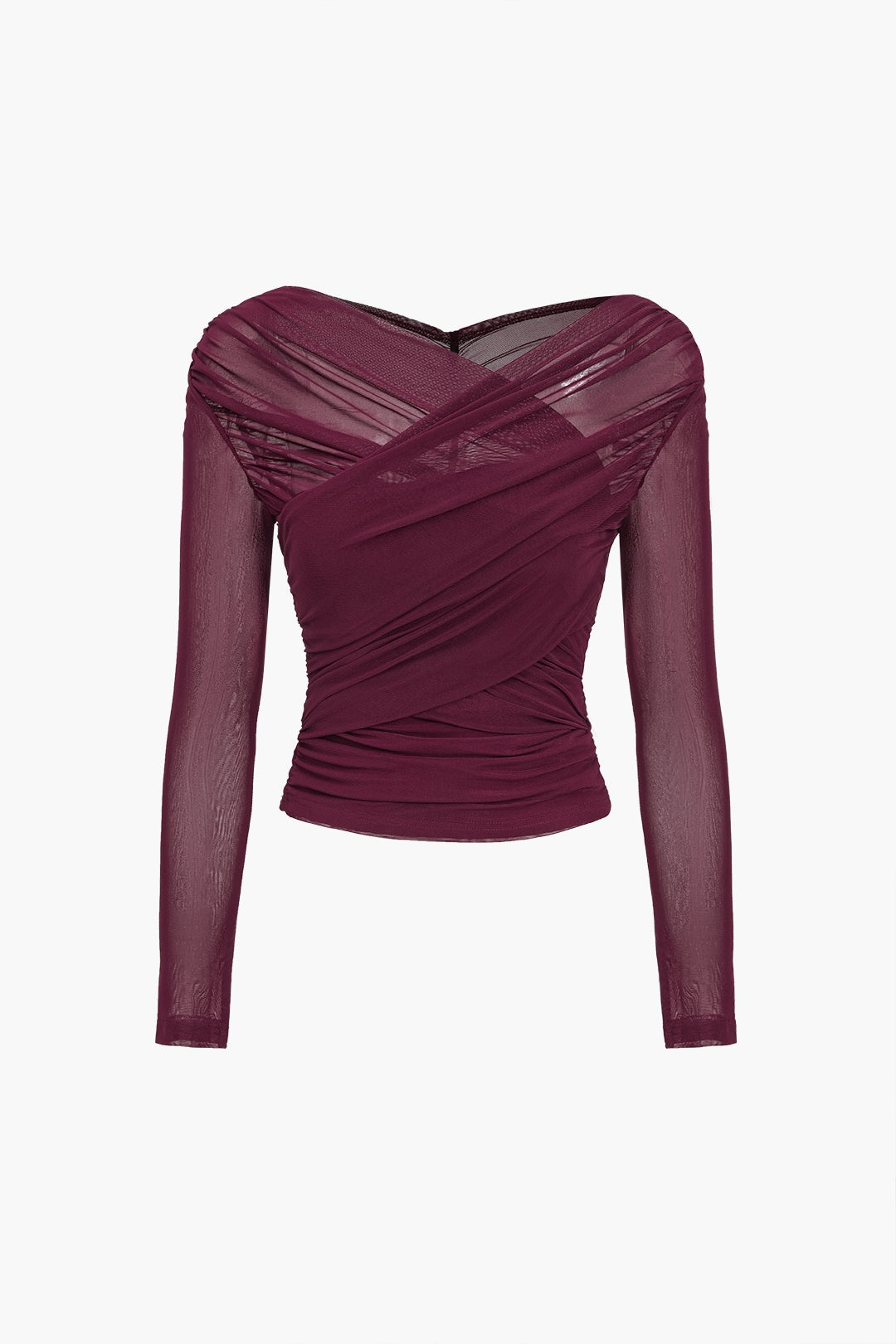 Luca | Cropped Top Női Hosszú Ujjú Drapírozott