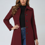 Margrit | Trenchcoat Damen Langer Mantel Knopfleiste Tailliert