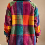 Marie | Karierter Fleece-Mantel Damen Oversize Weich