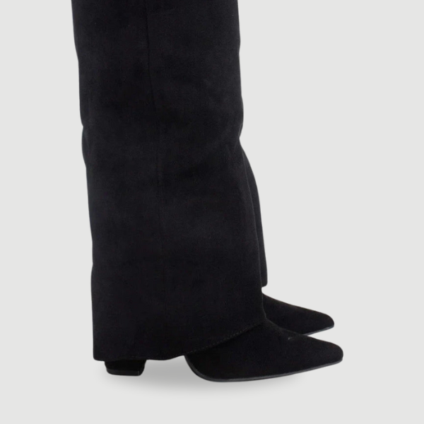 Marlene | Stiefeletten Damen Veloursleder Keilabsatz Spitze