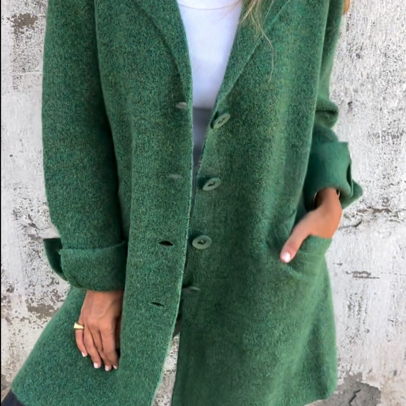 Marlene | Strickjacke Damen Oversize mit Knöpfen