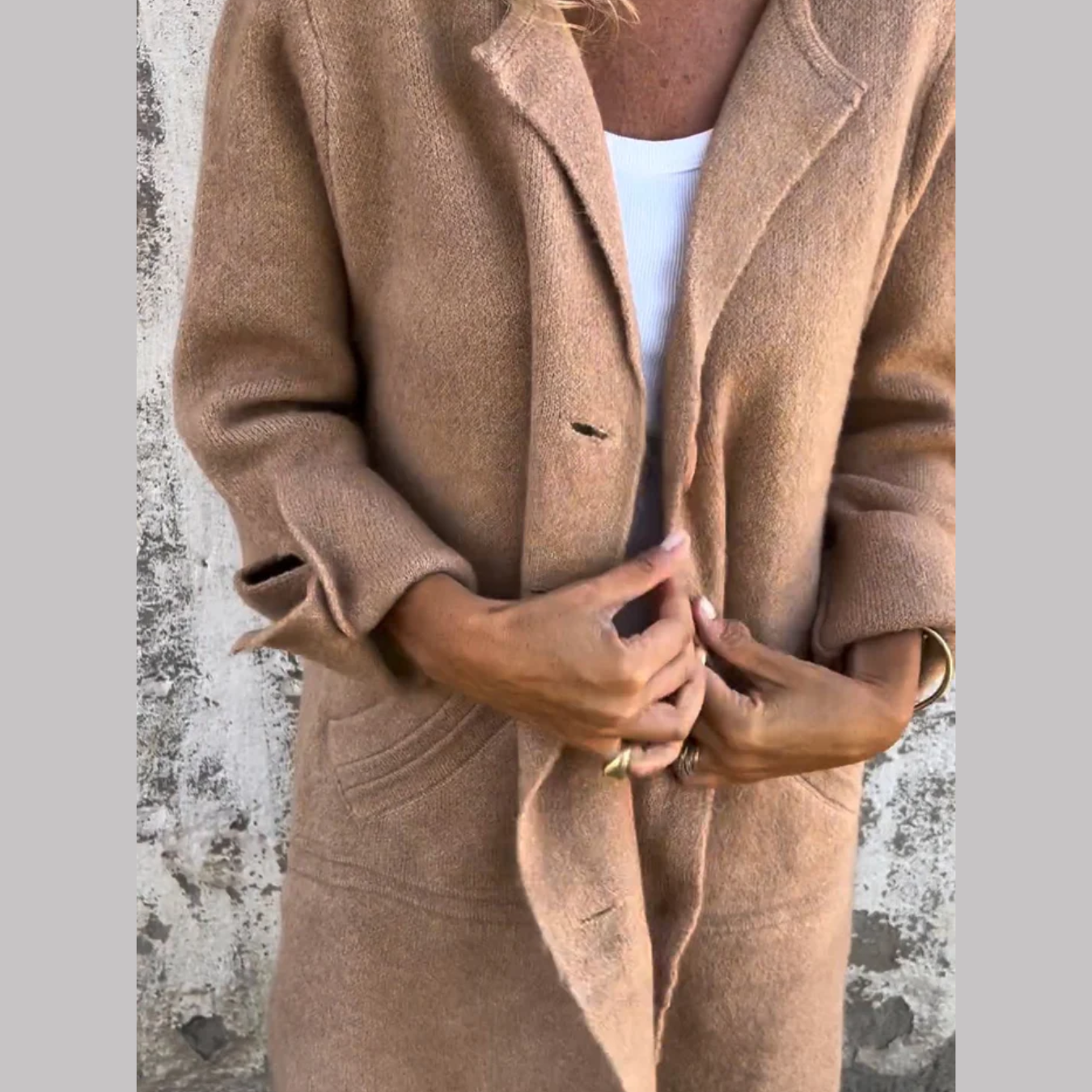 Marlene | Strickjacke Damen Oversize mit Knöpfen