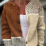 Marlene | Strickjacke mit Blumenmuster Damen Knopfleiste Vintage