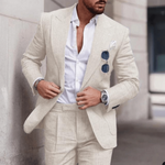Matthias | Leinenanzug Herren Set Sakko und Hose Slim Fit