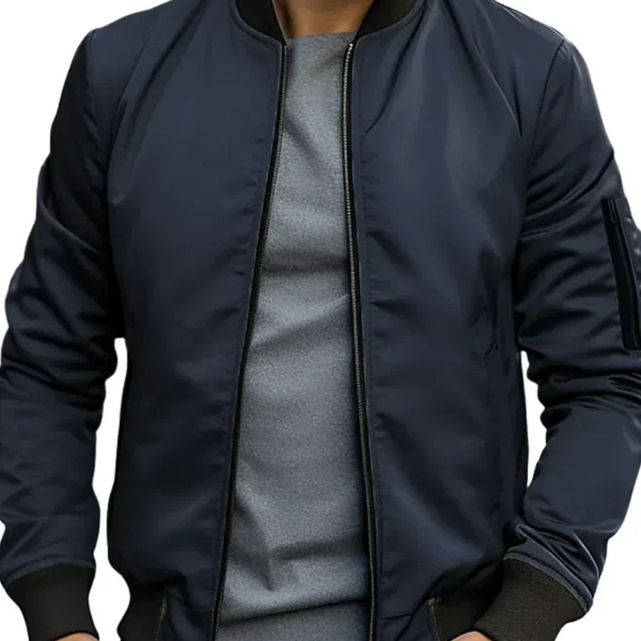 Maximilian | Bomberjacke Herren Jacke Reissverschluss Rippbündchen