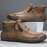 Maximilian | Leder Stiefelette Herren Seitlicher Reissverschluss Handnaht