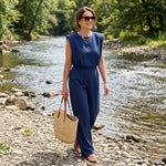 Melinda | Overall Női Strukturált Széles Szárú