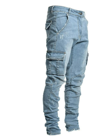 Miklós | Skinny Jeans Férfi Cargo Oldalzsebes