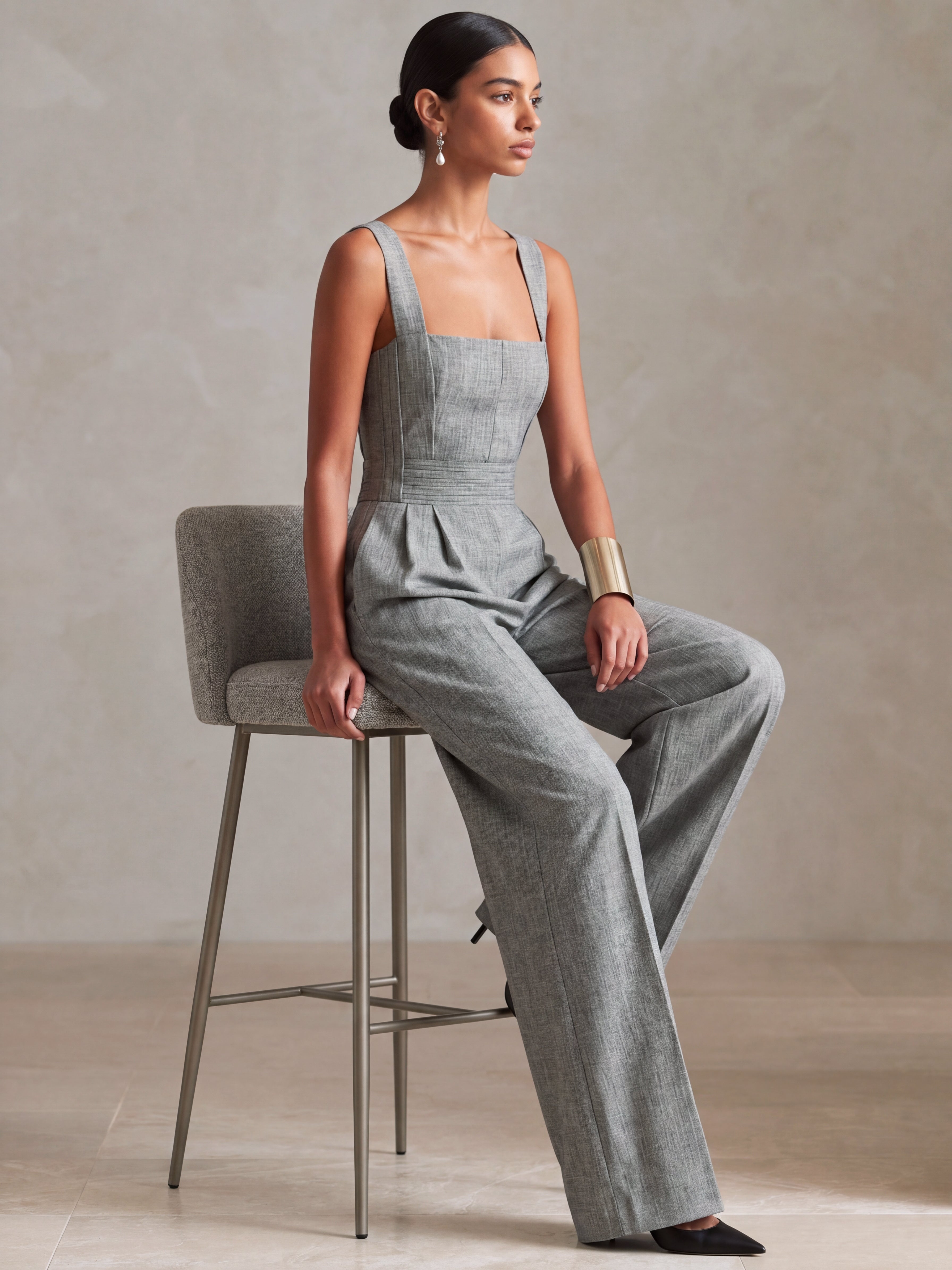 Mónika | Elegáns Overall Női Széles Szárú Pántos