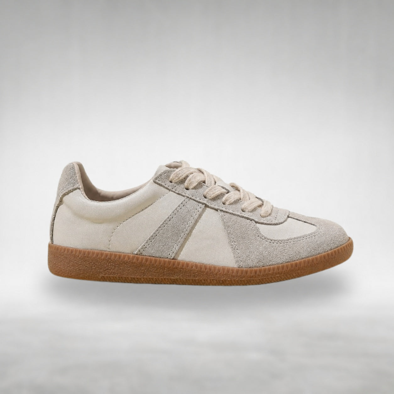 Mónika | Női Mokaszin Fűzős Sneaker Bézs