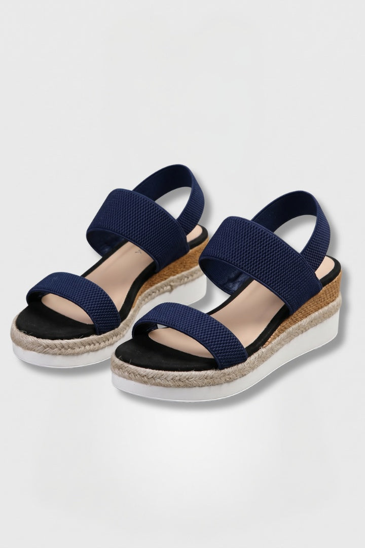 Mónika | Platform Szandál Espadrilles Talppal Női Rugalmas Pántos