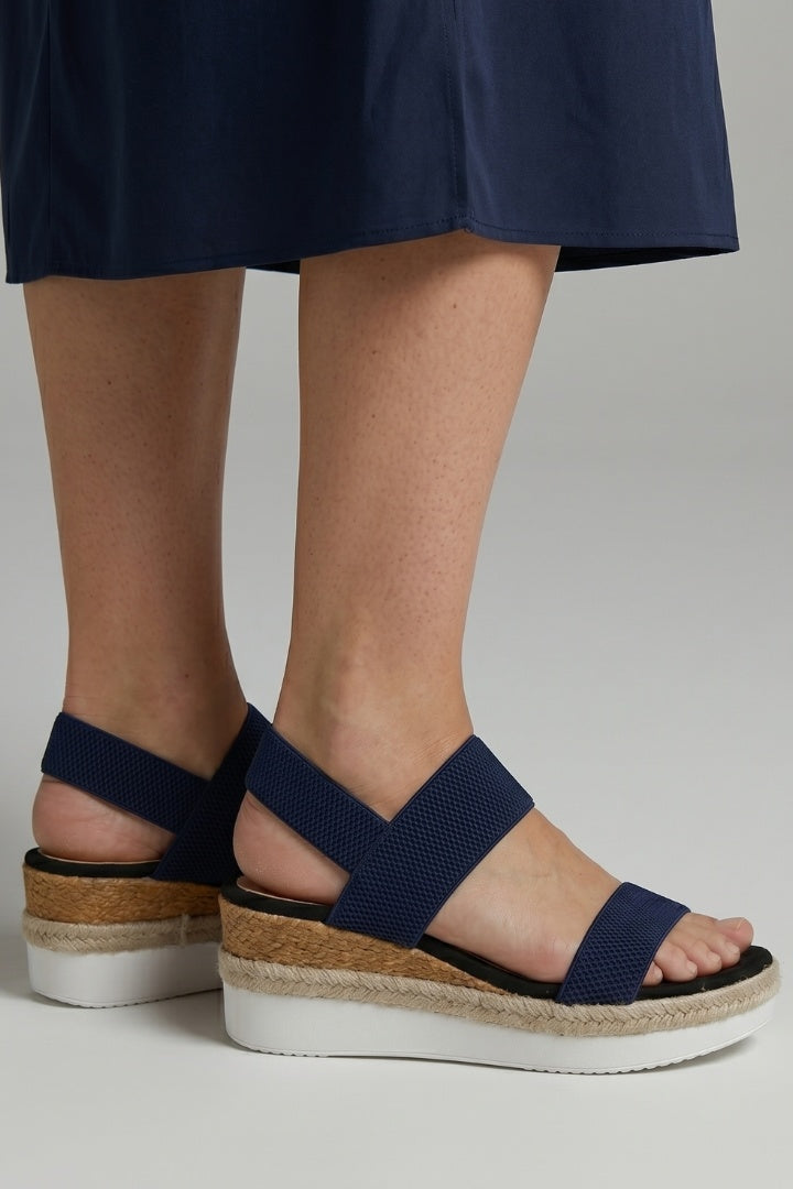 Mónika | Platform Szandál Espadrilles Talppal Női Rugalmas Pántos