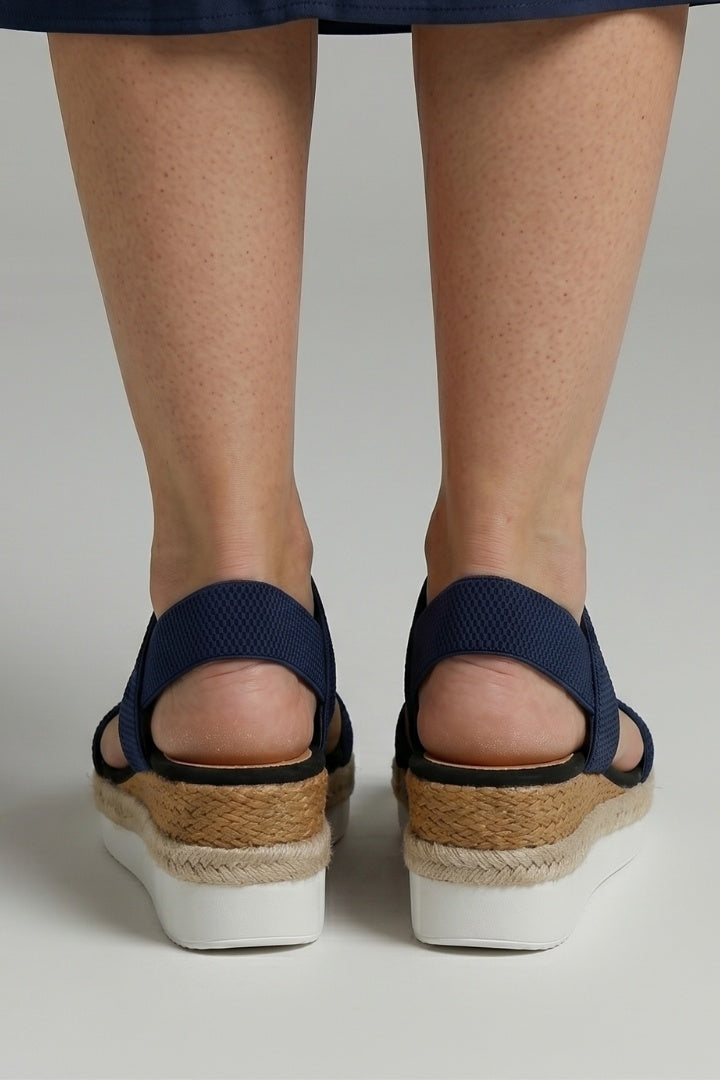 Mónika | Platform Szandál Espadrilles Talppal Női Rugalmas Pántos