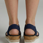 Mónika | Platform Szandál Espadrilles Talppal Női Rugalmas Pántos