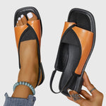 Mónika | Szandál Lapos Slingback Női Négyzetes Orrforma