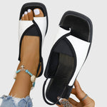 Mónika | Szandál Lapos Slingback Női Négyzetes Orrforma