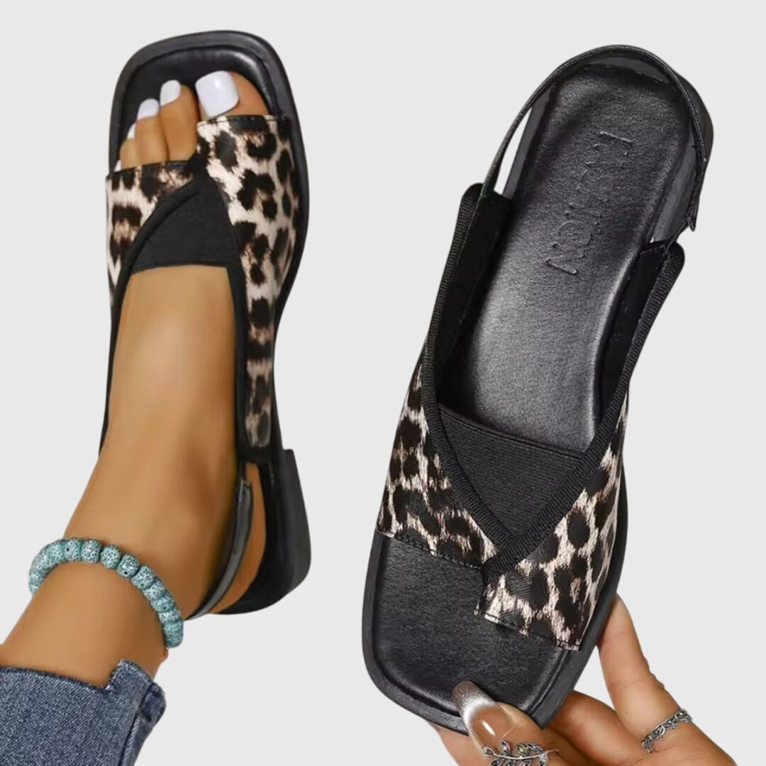 Mónika | Szandál Lapos Slingback Női Négyzetes Orrforma