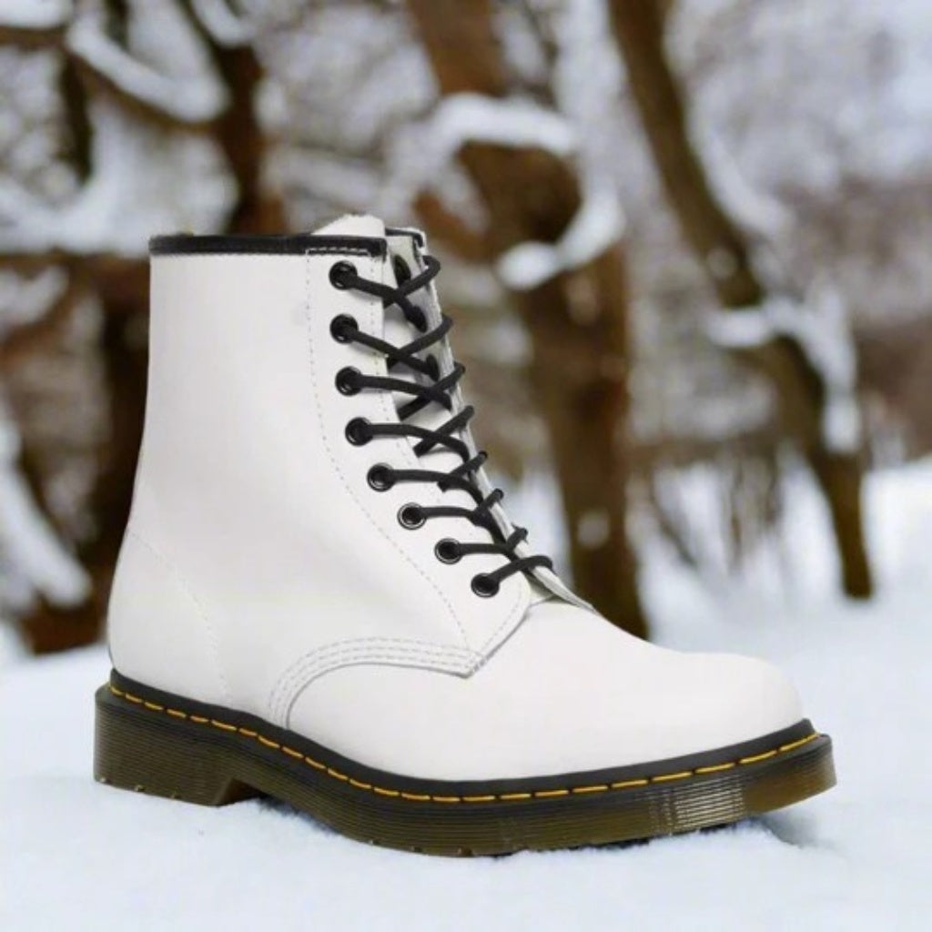 Nathalie | Schnürstiefel aus Leder Damen Robuste Gummisohle