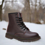 Nathalie | Schnürstiefel aus Leder Damen Robuste Gummisohle