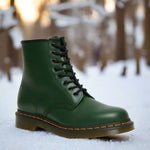 Nathalie | Schnürstiefel aus Leder Damen Robuste Gummisohle