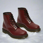 Nathalie | Schnürstiefel aus Leder Damen Robuste Gummisohle