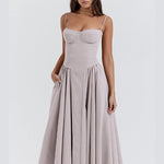 Nikolett | Alkalmi Midi Ruha Női Pántos Bustier