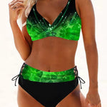 Eszter | Bikini Szett Női Mintás V-nyakú