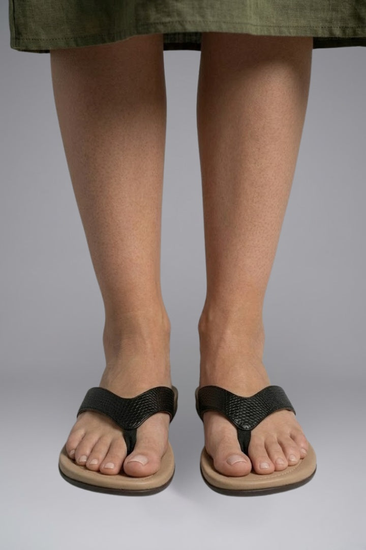 Orsolya | Flip Flop Szandál Lapos Női Textúrált Pánttal