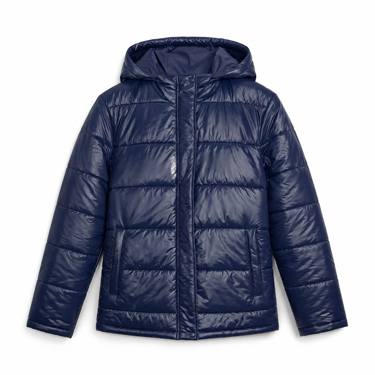 Paula | Daunenjacke Damen mit Kapuze Steppjacke Glanz
