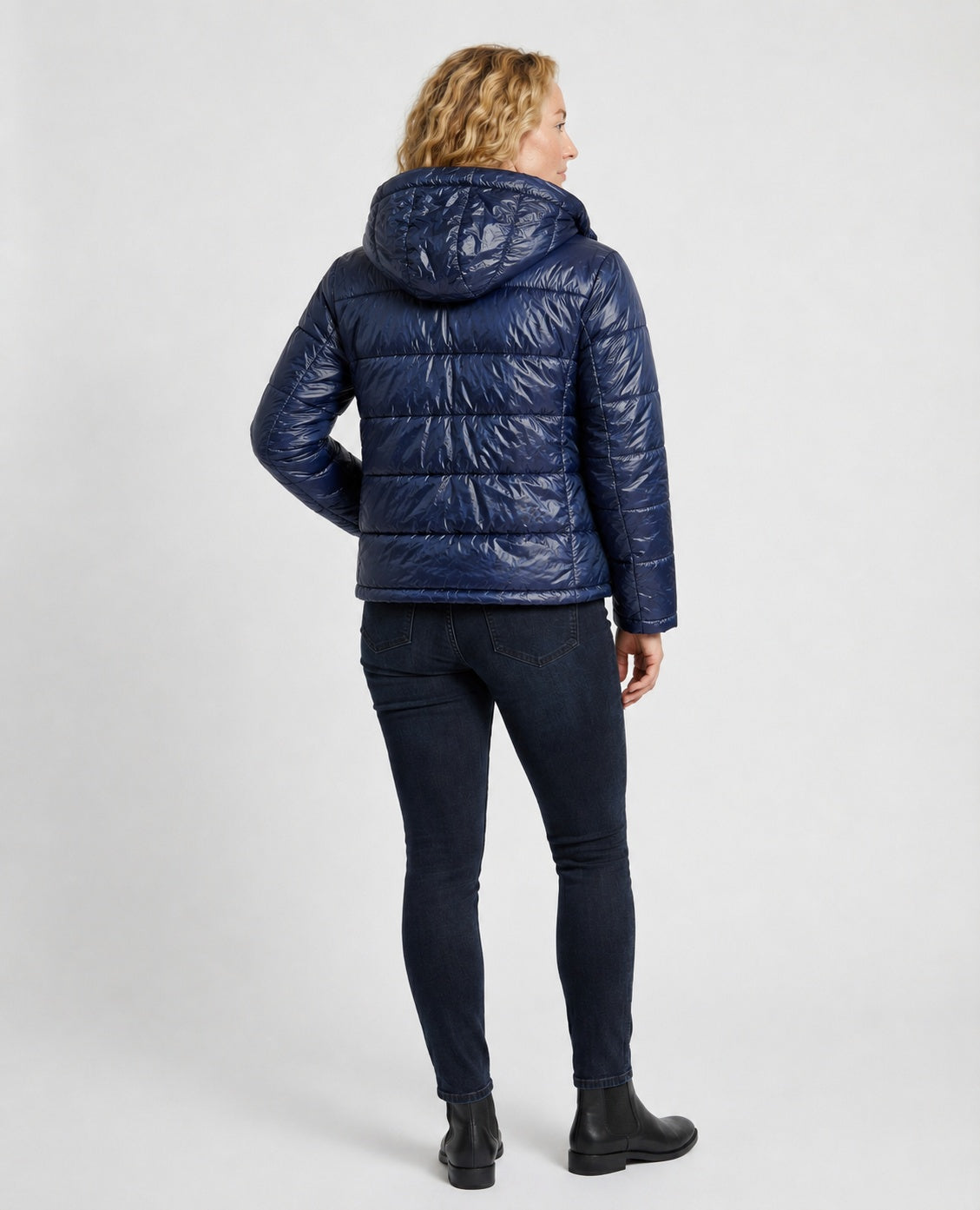 Paula | Daunenjacke Damen mit Kapuze Steppjacke Glanz