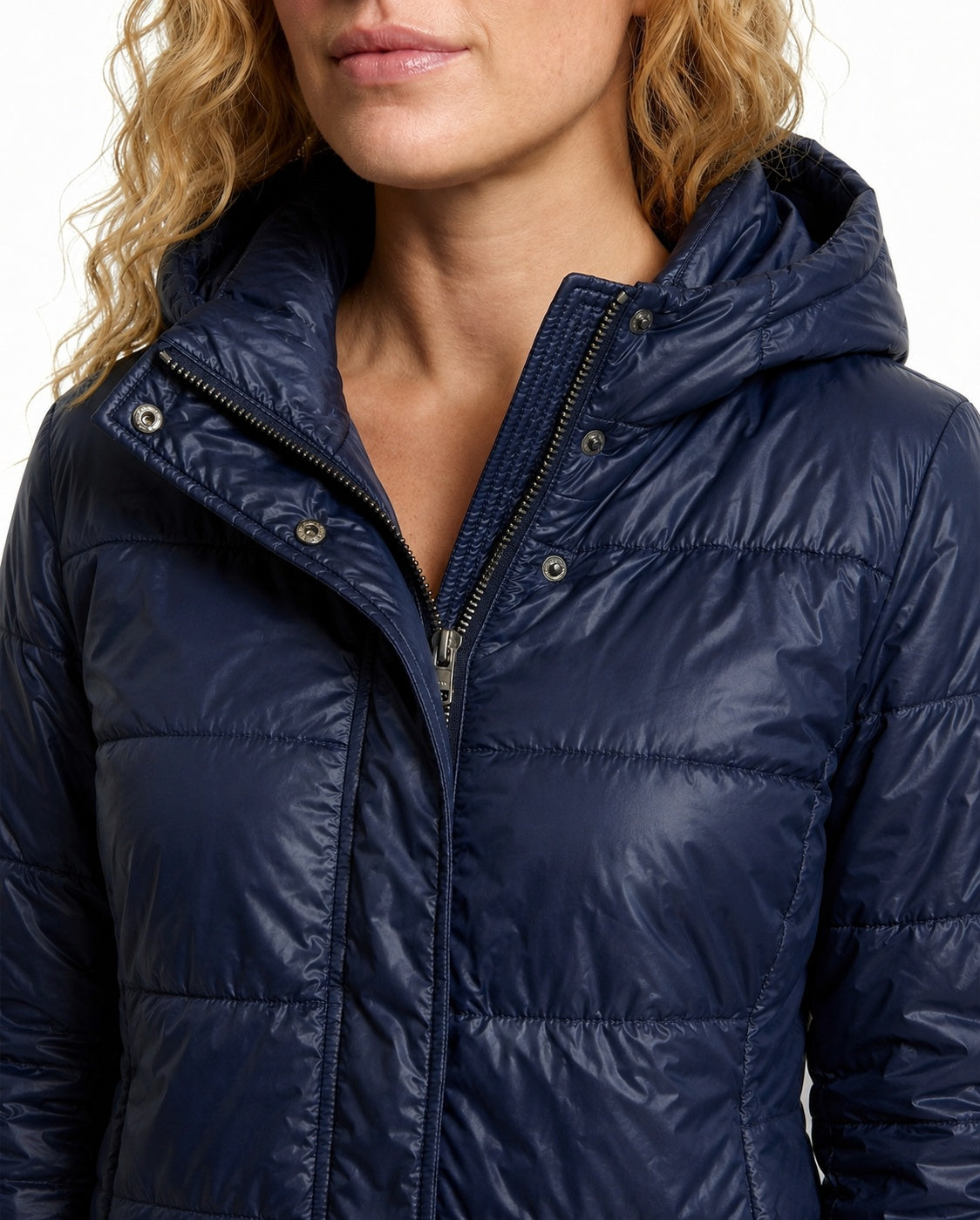 Paula | Daunenjacke Damen mit Kapuze Steppjacke Glanz