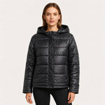 Paula | Daunenjacke Damen mit Kapuze Steppjacke Glanz