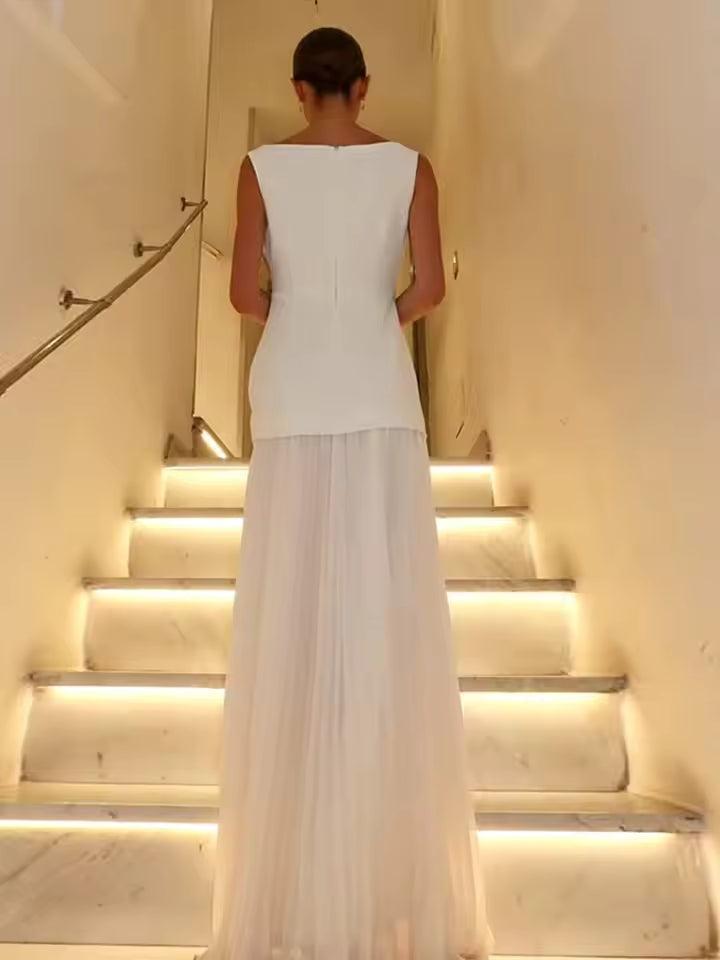 Petra | Alkalmi Maxi Ruha Női Pliszírozott Ujjatlan