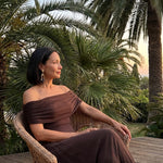 Petra | Alkalmi Midi Ruha Női Vállfellős Drapírozott