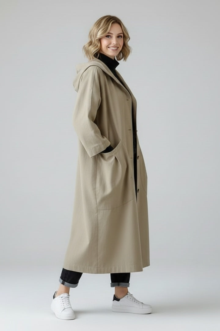 Petra | Átmeneti Kabát Női Kapucnis Oversize Trench