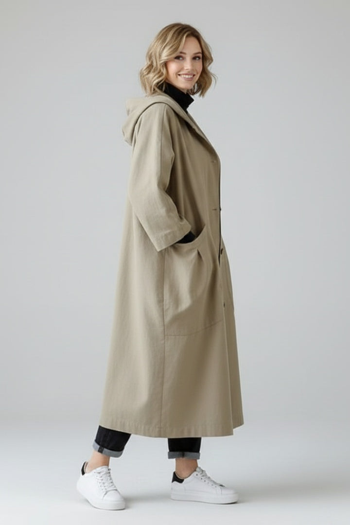 Petra | Átmeneti Kabát Női Kapucnis Oversize Trench