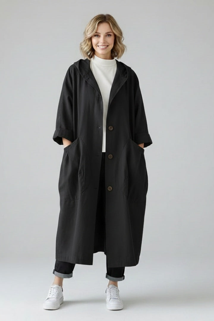 Petra | Átmeneti Kabát Női Kapucnis Oversize Trench