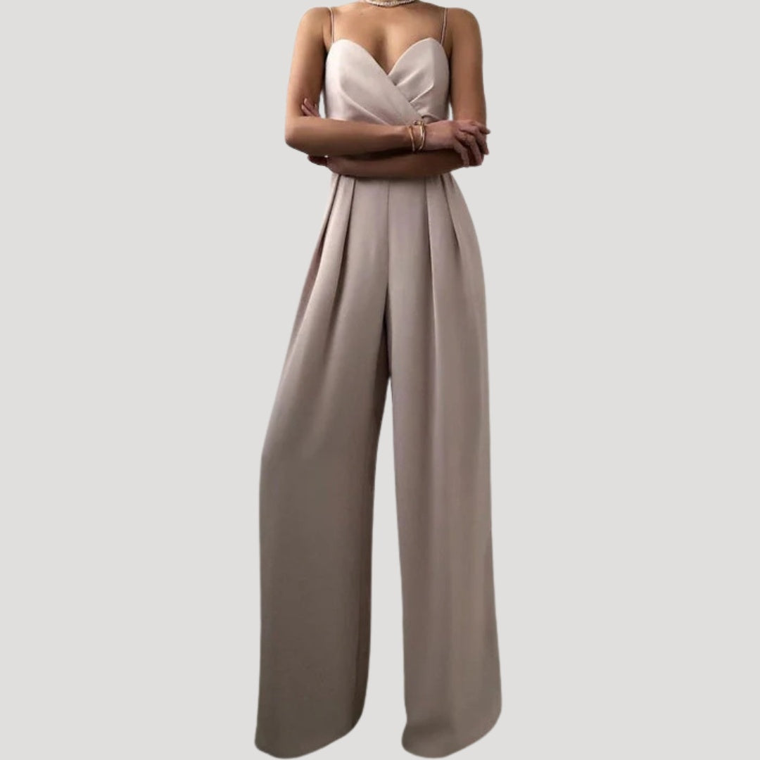 Petra | Jumpsuit Női Széles Szárú Szívforma Nyakkivágással