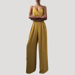 Petra | Jumpsuit Női Széles Szárú Szívforma Nyakkivágással
