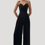 Petra | Jumpsuit Női Széles Szárú Szívforma Nyakkivágással