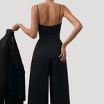 Petra | Jumpsuit Női Széles Szárú Szívforma Nyakkivágással