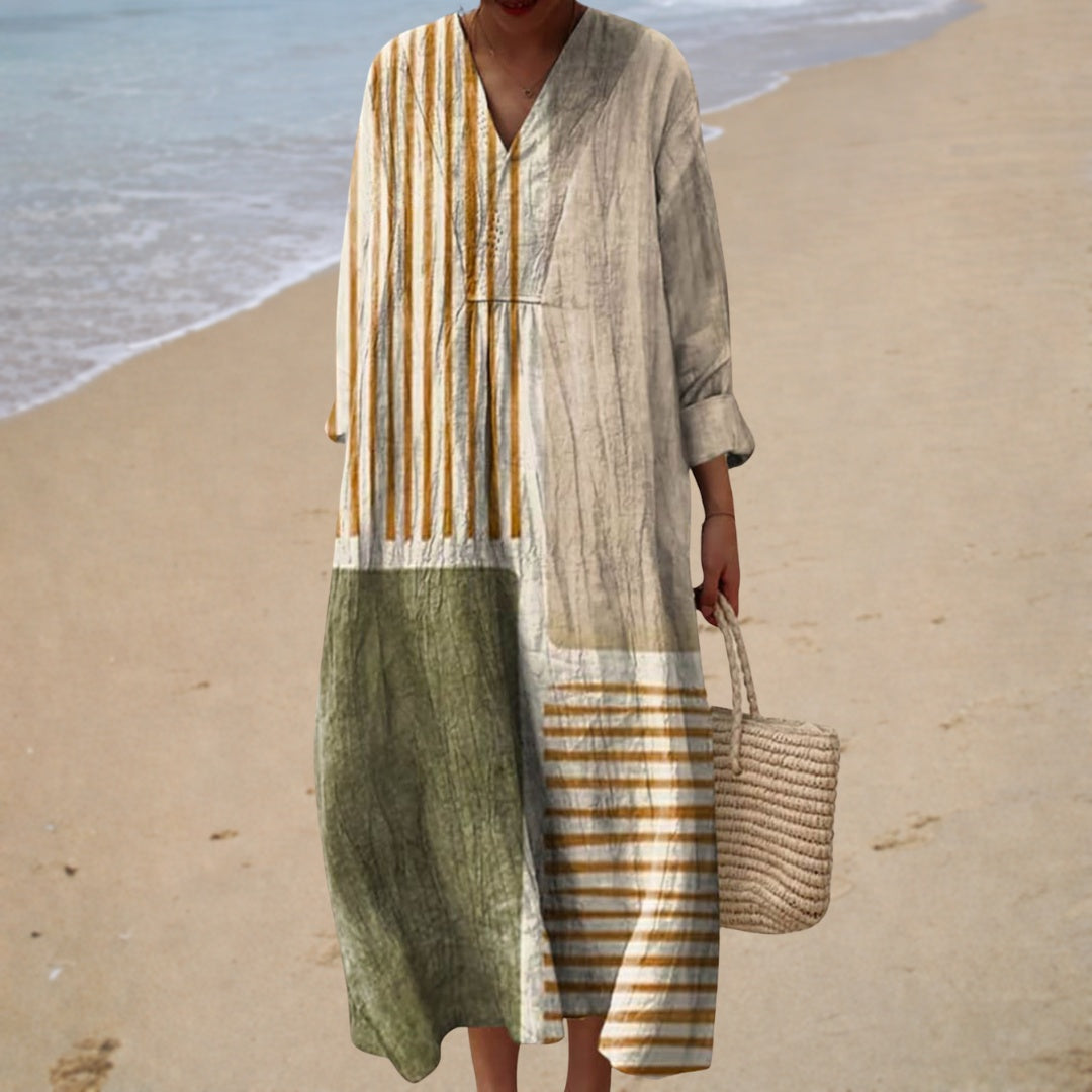 Petra | Nyári Ruha Női Patchwork Ujjatlan Midi