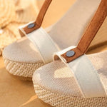 Petra | Platform Szandál Wedge Talpú Pántos Női Nyitott Orrú