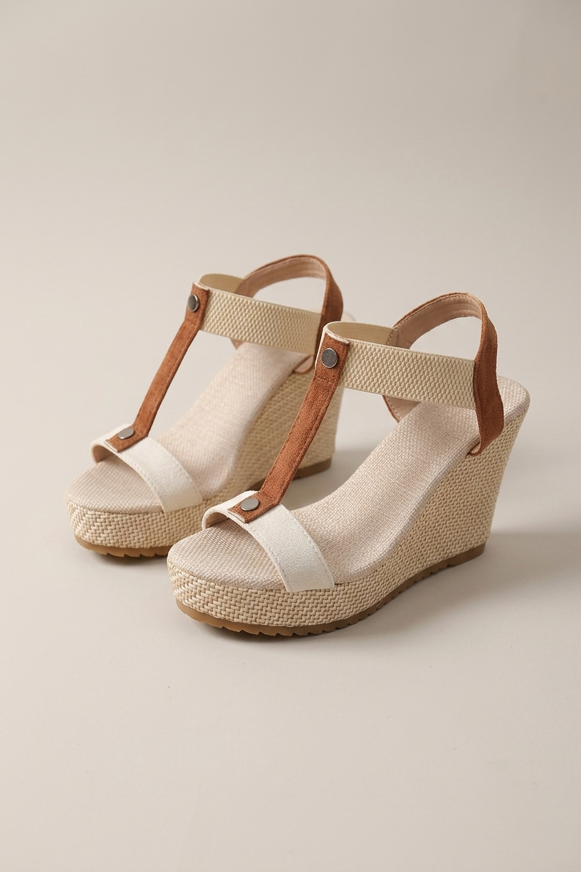Petra | Platform Szandál Wedge Talpú Pántos Női Nyitott Orrú