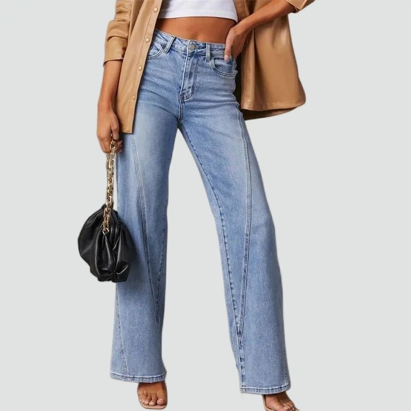 Petra | Széles Szárú Farmernadrág Női Magas Derekú Jeans